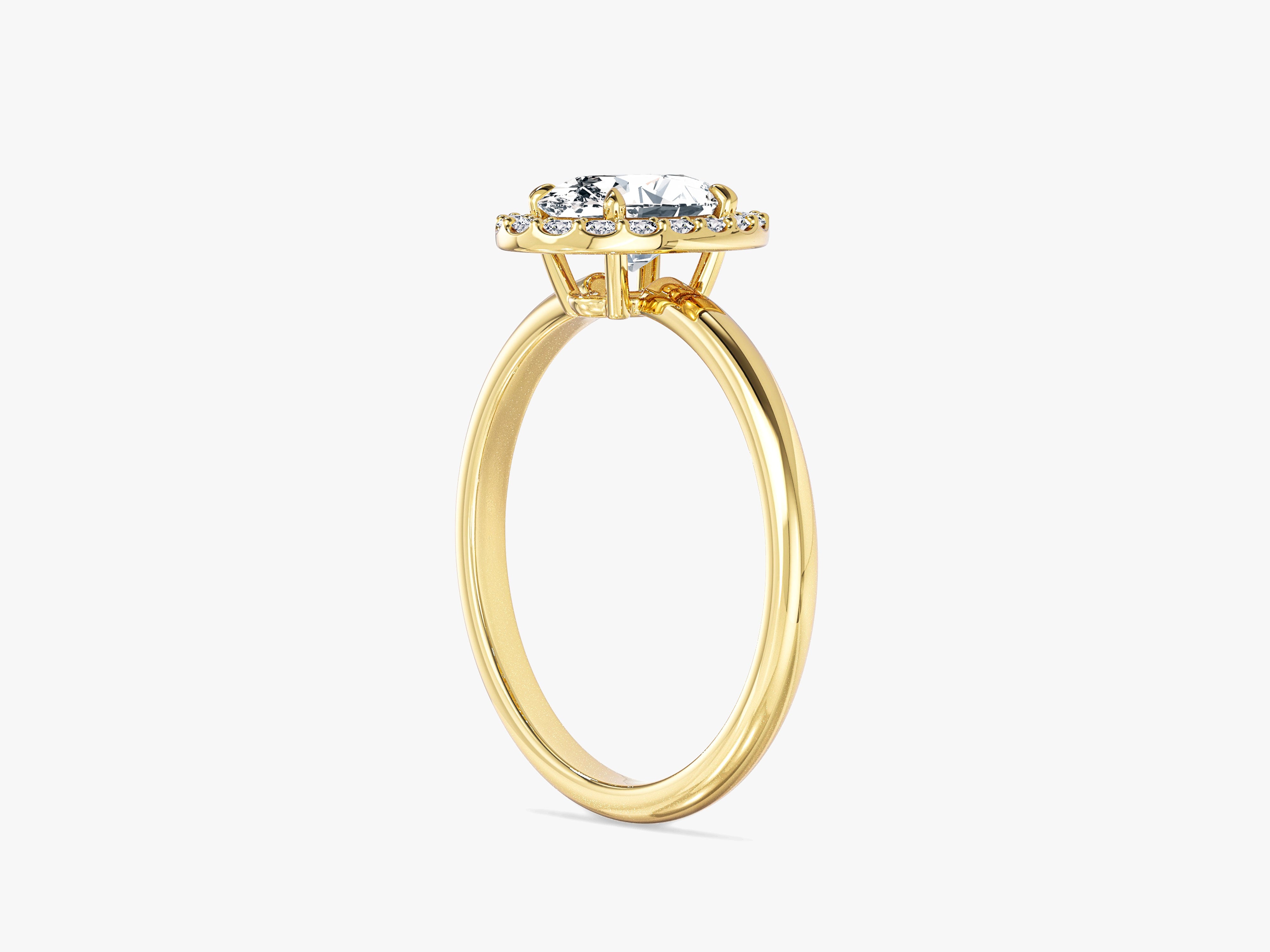 Oval Halo Moissanite Engagement Ring (1.00 CT)