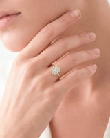 Oval Halo Moissanite Engagement Ring (1.00 CT)