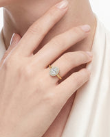 Oval Halo Moissanite Engagement Ring (1.50 CT)