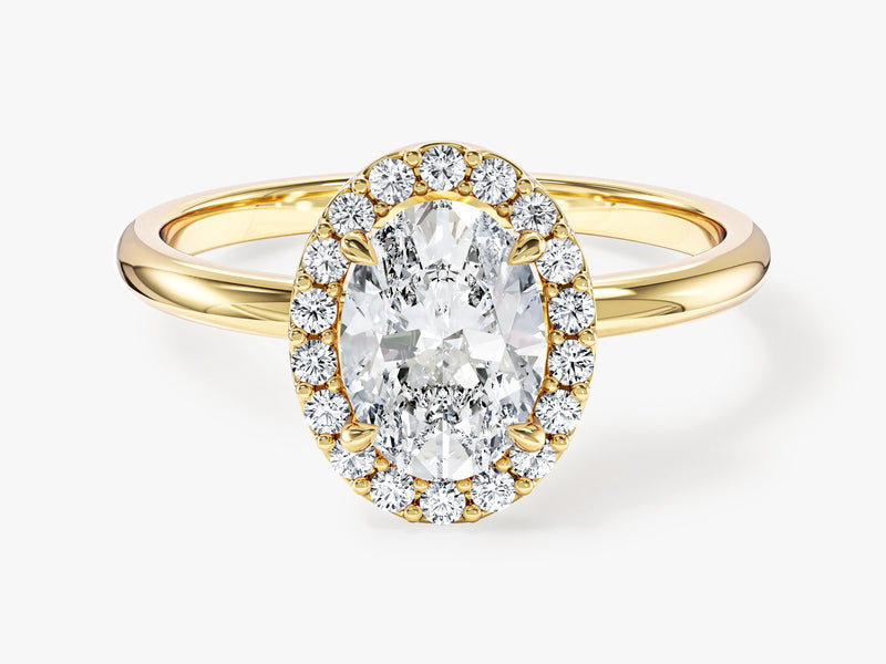 Oval Halo Moissanite Engagement Ring (1.50 CT)