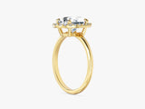 Oval Halo Moissanite Engagement Ring (2.00 CT)