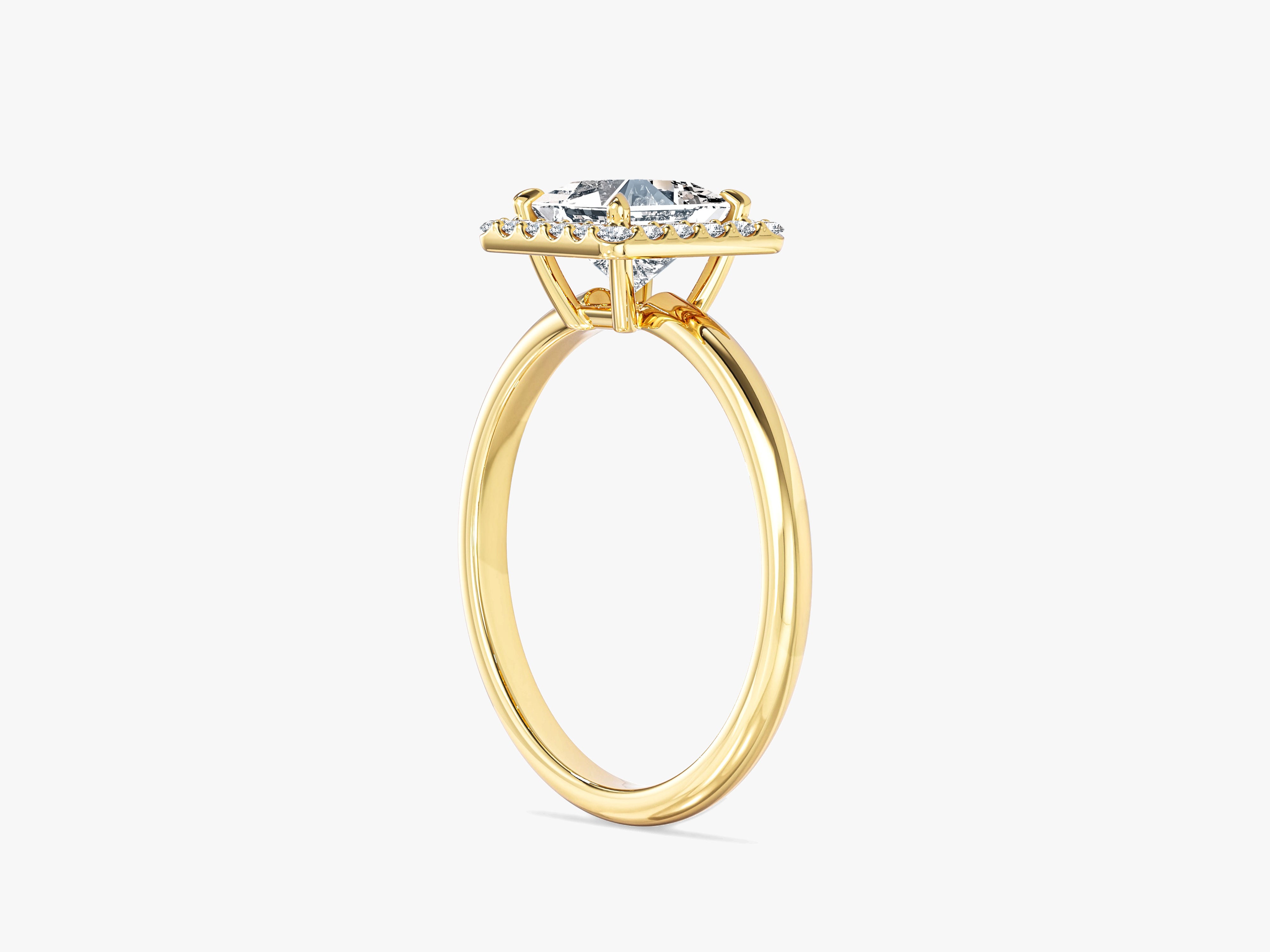 Princess Halo Moissanite Engagement Ring (1.00 CT)