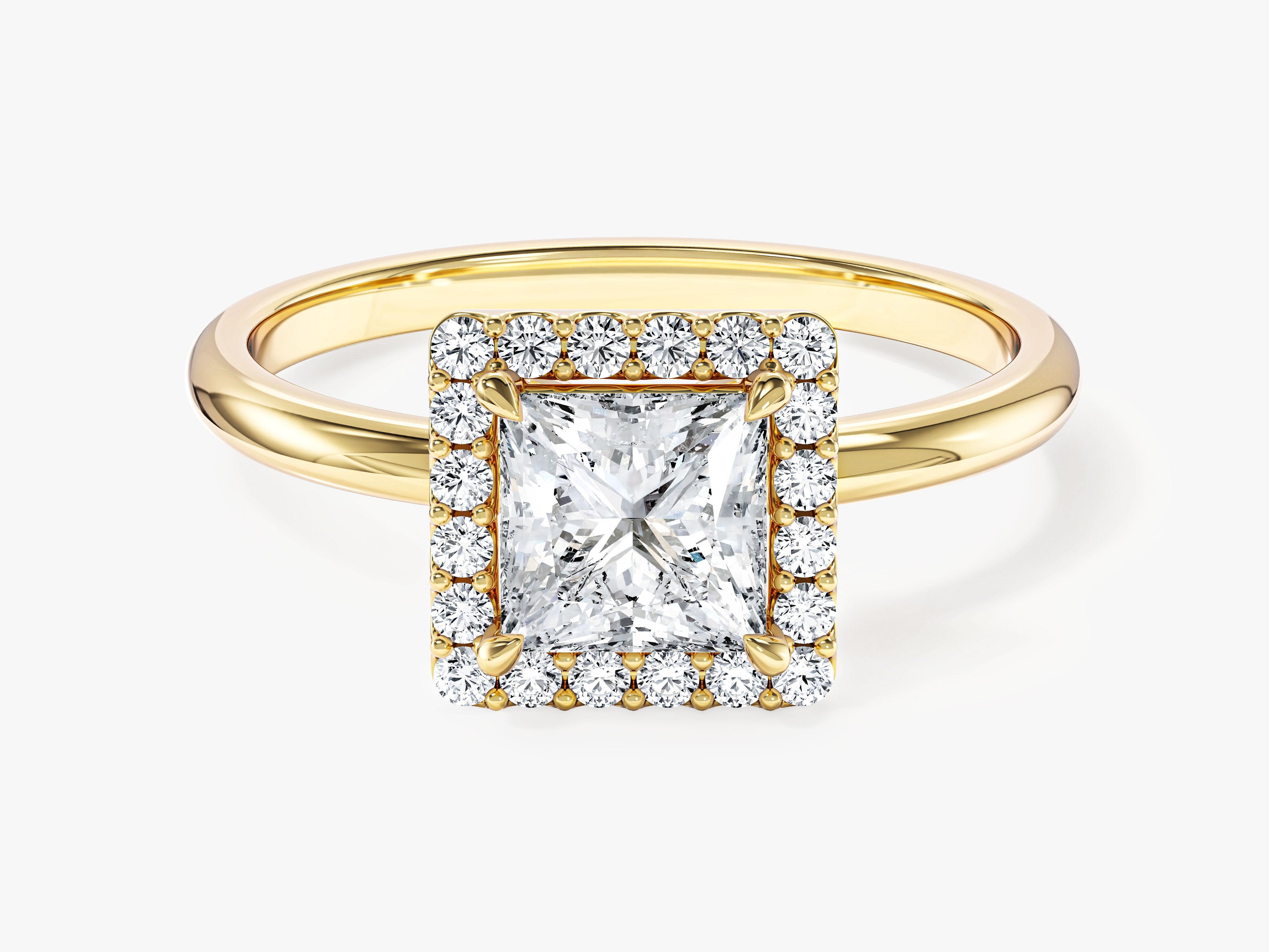Princess Halo Moissanite Engagement Ring (1.00 CT)