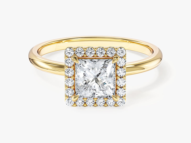Princess Halo Moissanite Engagement Ring (1.00 CT)