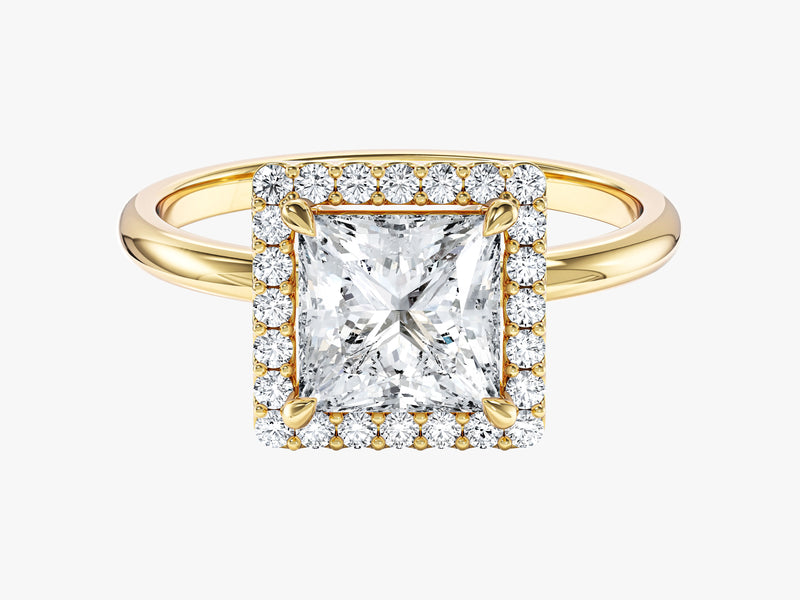 Princess Halo Moissanite Engagement Ring (1.50 CT)