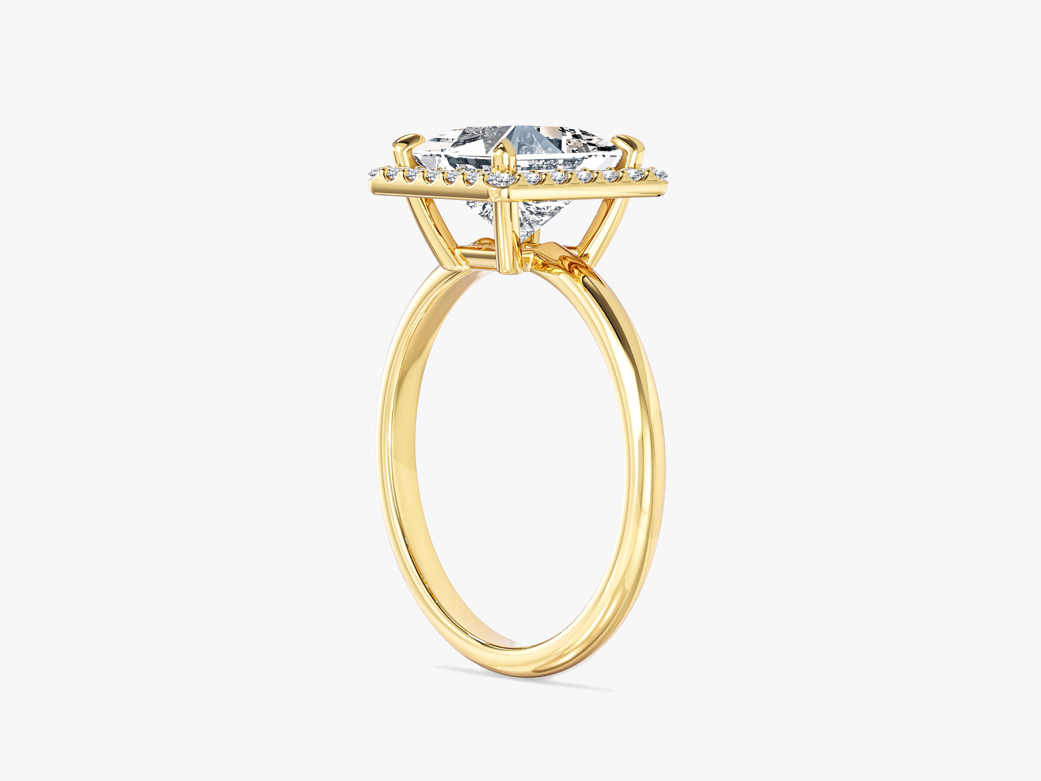 Princess Halo Moissanite Engagement Ring (2.00 CT)