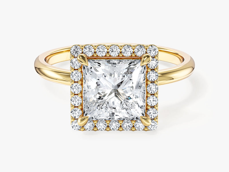 Princess Halo Moissanite Engagement Ring (2.00 CT)