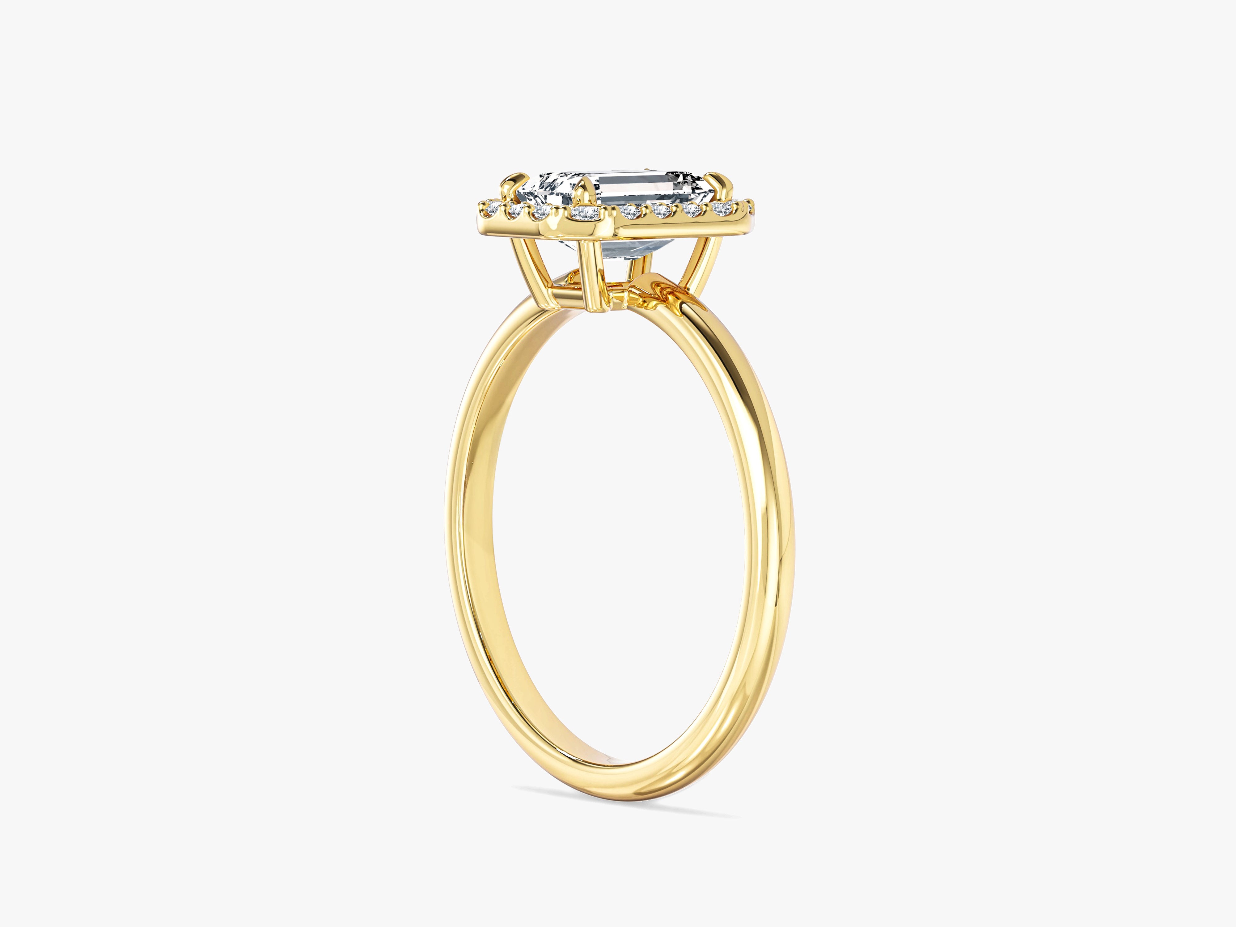 Emerald Halo Lab Grown Diamond Engagement Ring (1.00 CT)