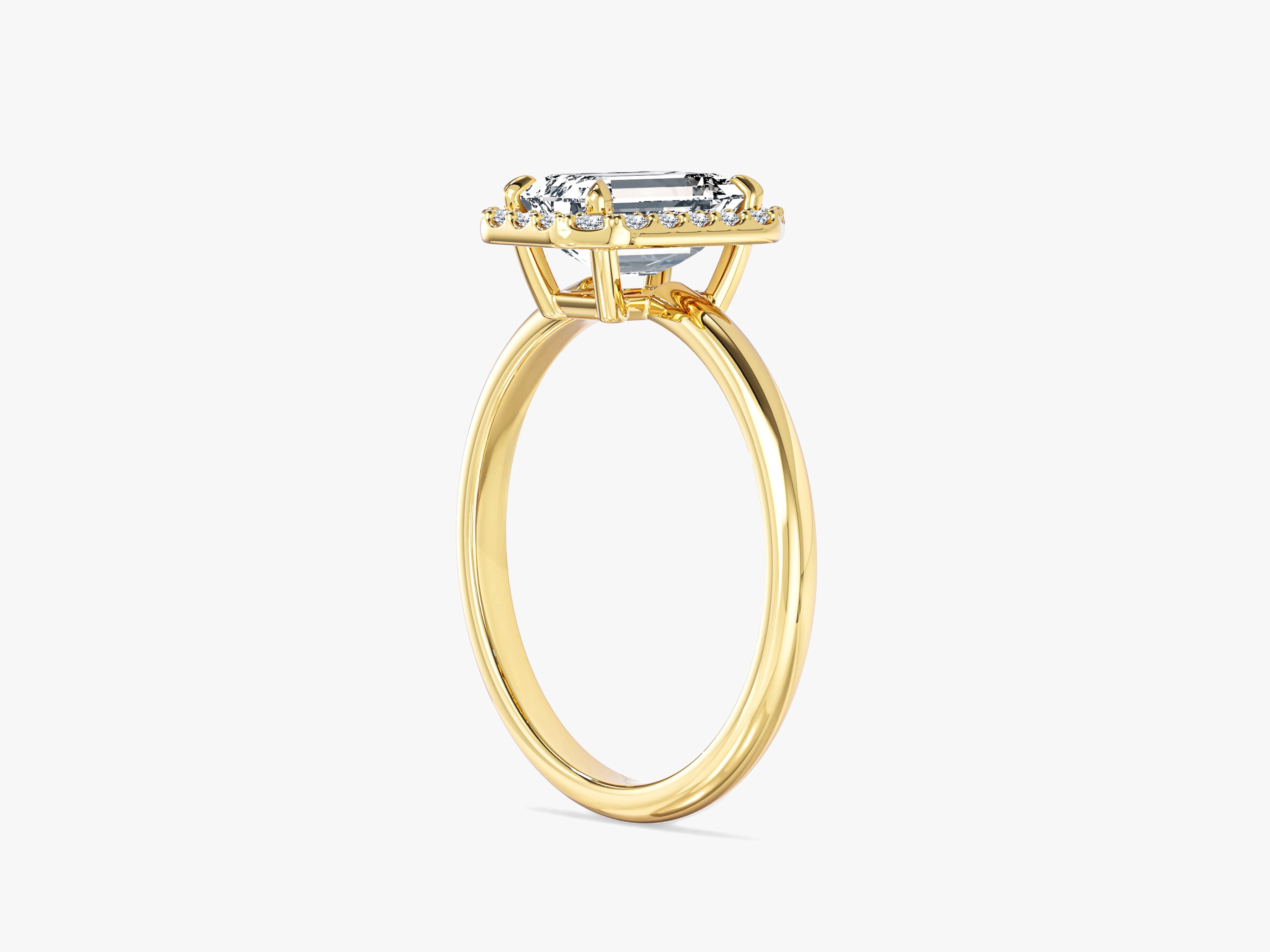 Emerald Halo Moissanite Engagement Ring (1.50 CT)