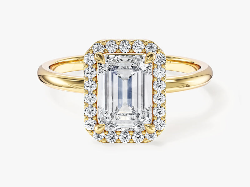 Emerald Halo Lab Grown Diamond Engagement Ring (2.00 CT)