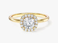 Cushion Halo Moissanite Engagement Ring (1.00 CT)