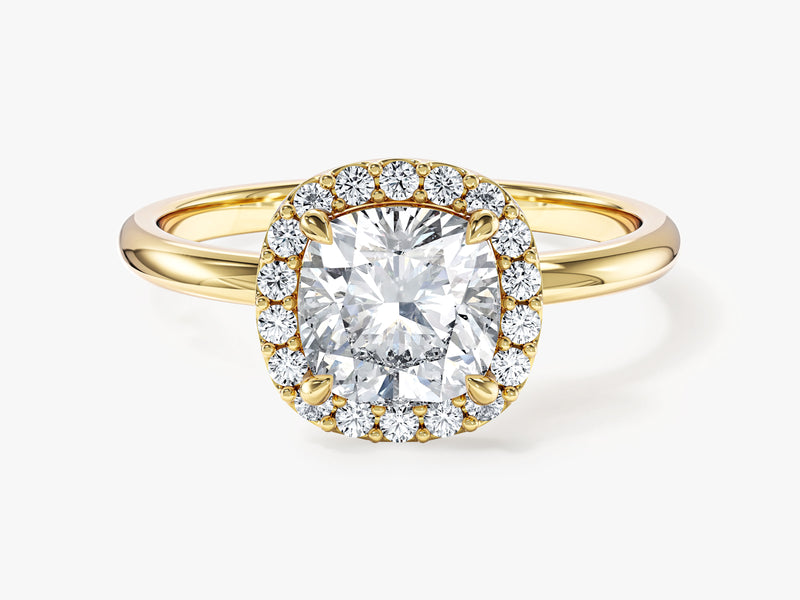 Cushion Halo Lab Grown Diamond Engagement Ring (1.50 CT)