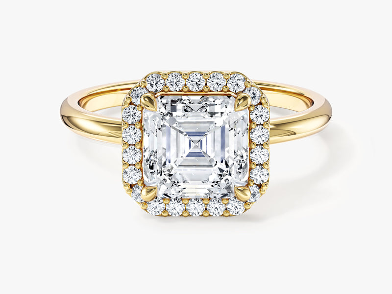 Asscher Halo Lab Grown Diamond Engagement Ring (2.00 CT)