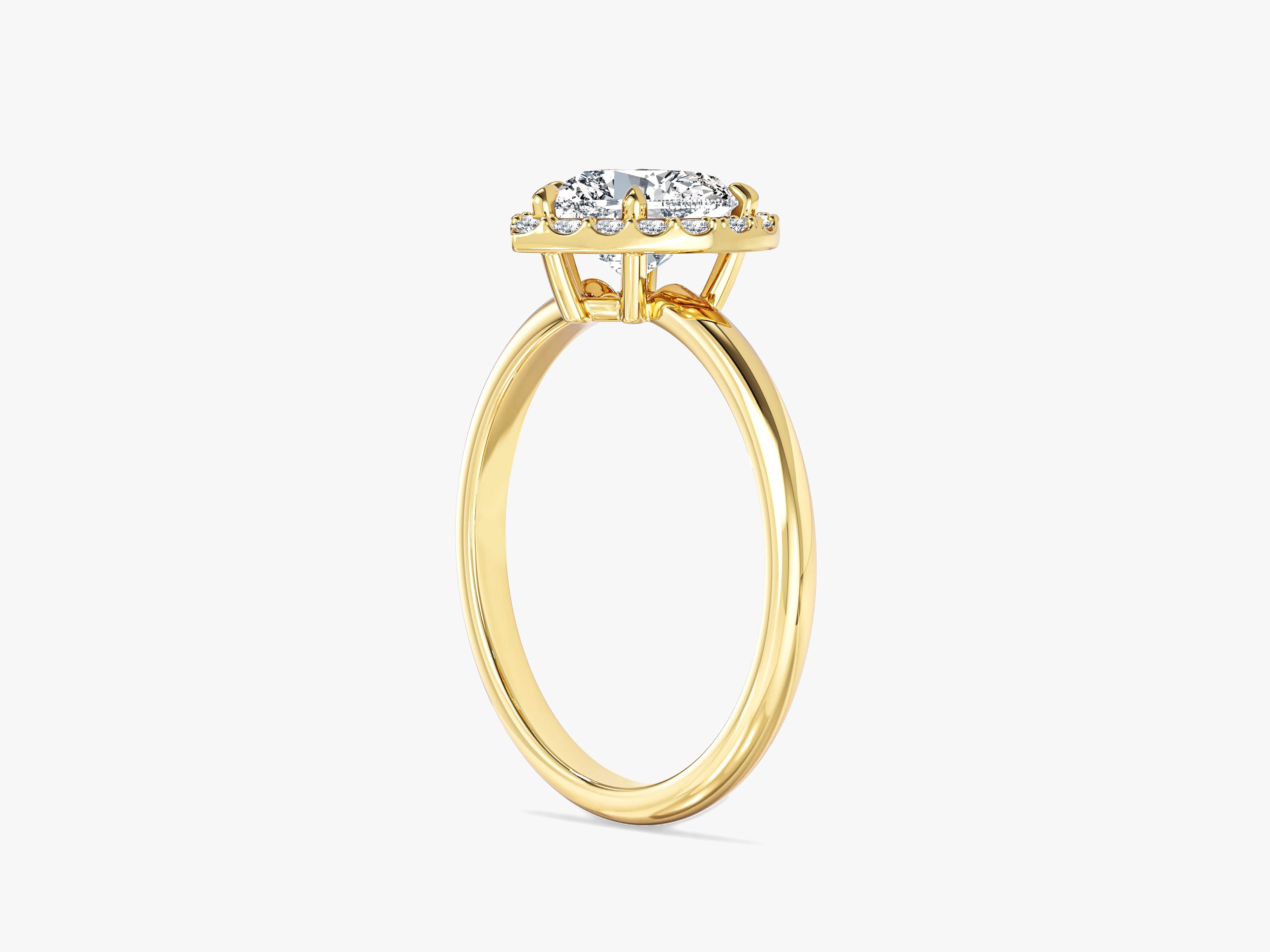 Heart Halo Moissanite Engagement Ring (1.00 CT)