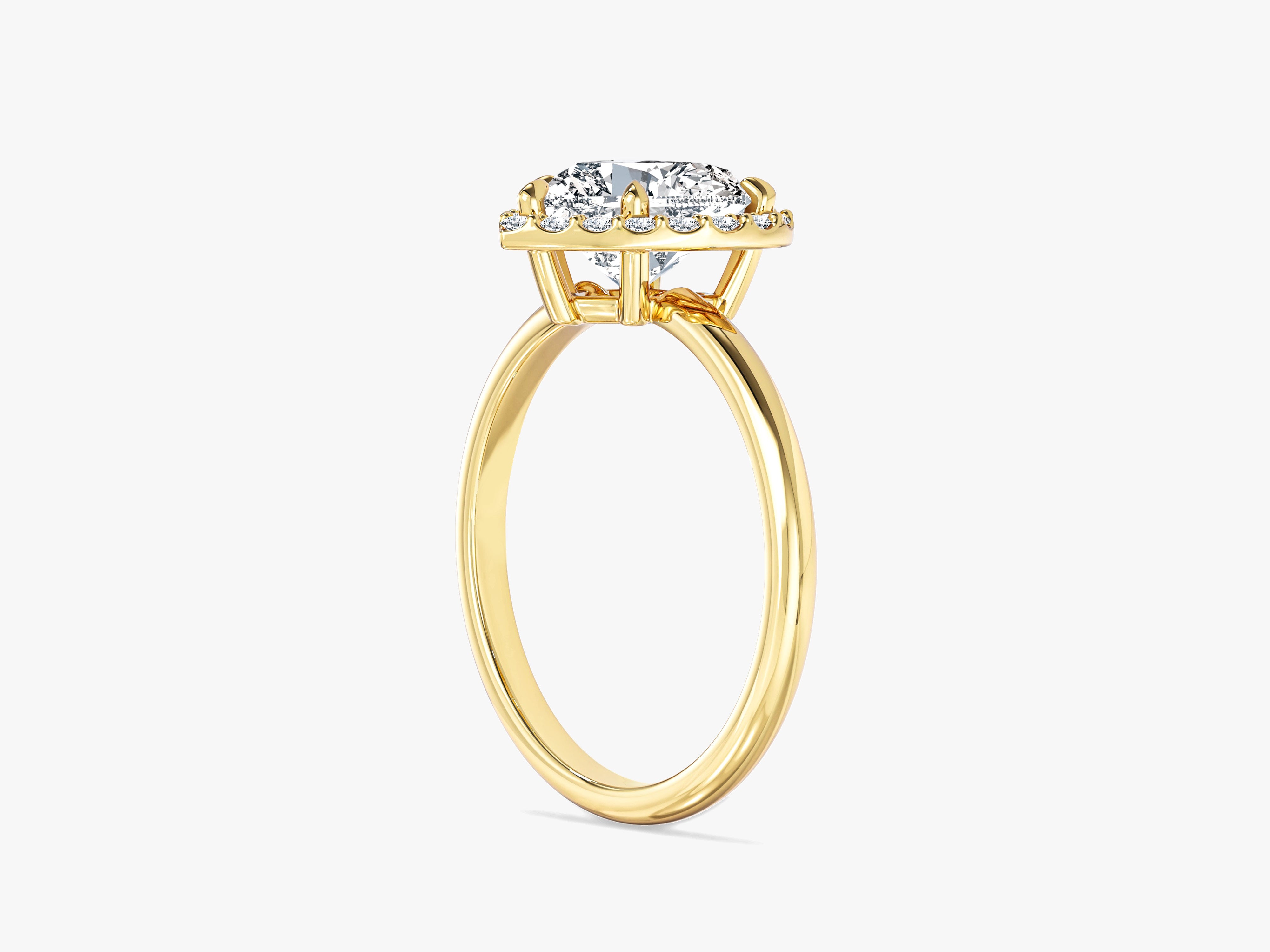 Heart Halo Moissanite Engagement Ring (1.50 CT)