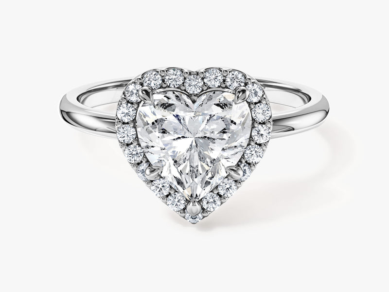 Heart Halo Moissanite Engagement Ring (1.50 CT)