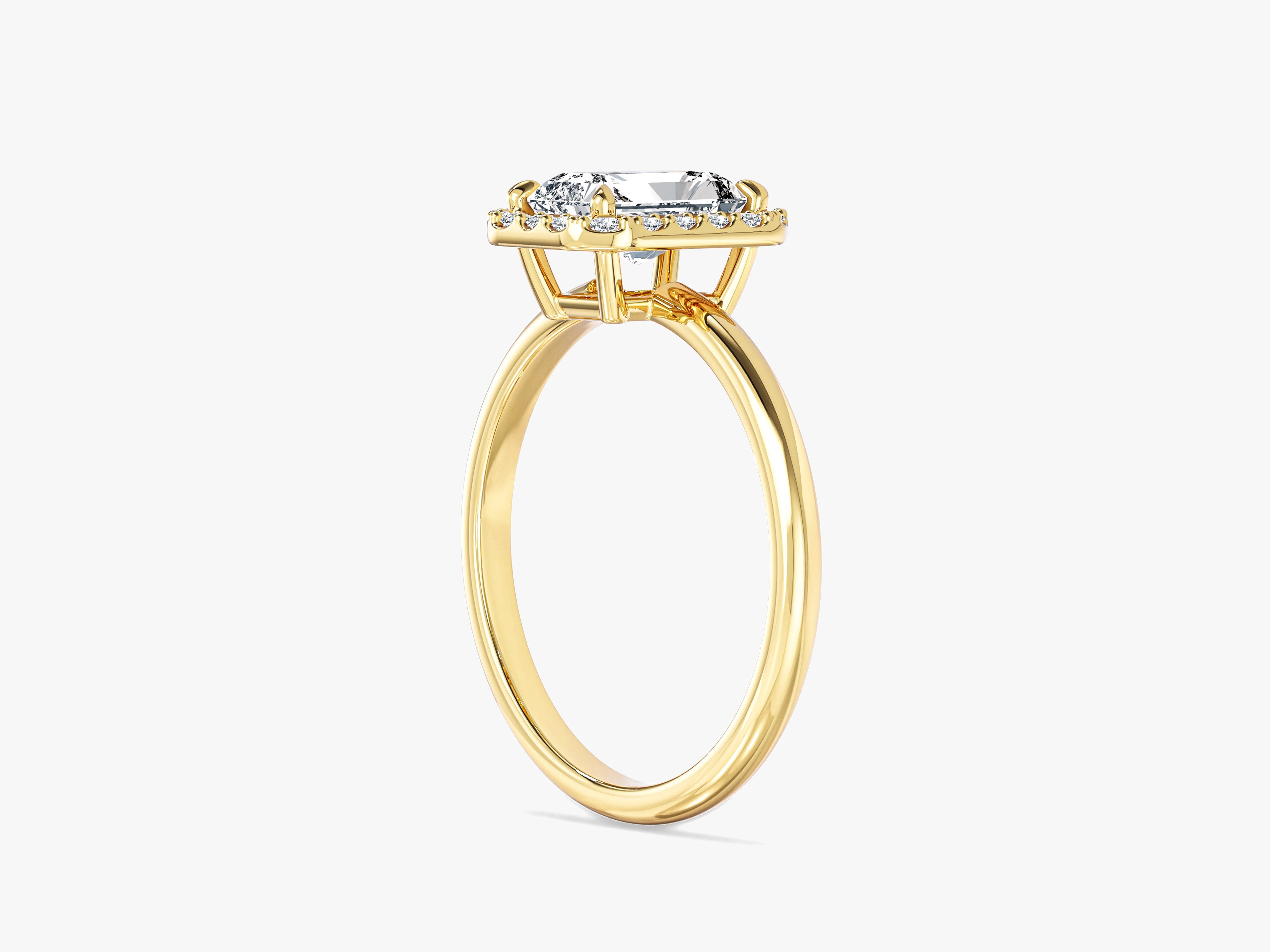 Radiant Halo Moissanite Engagement Ring (1.00 CT)