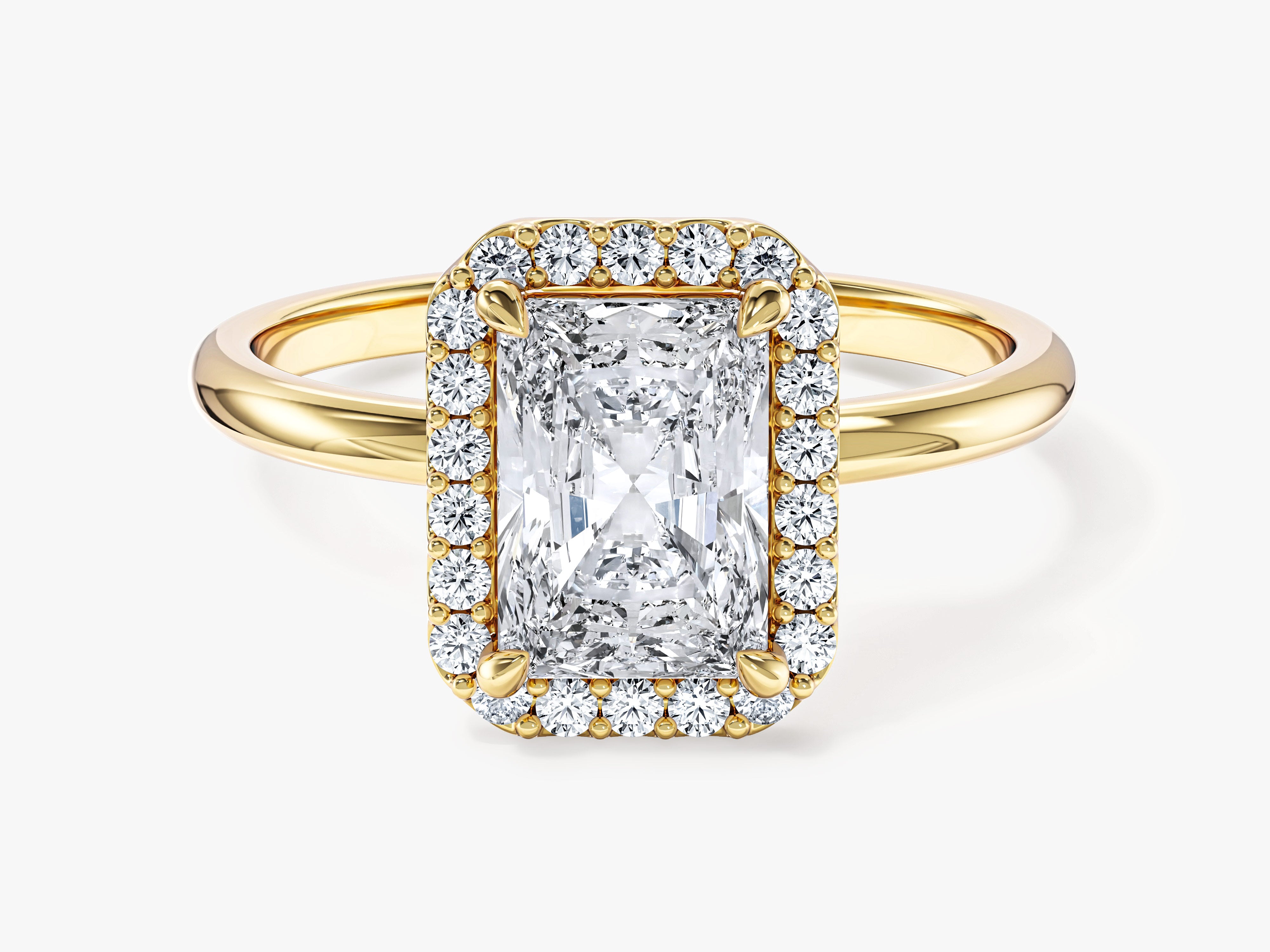 Radiant Halo Lab Grown Diamond Engagement Ring (1.50 CT)