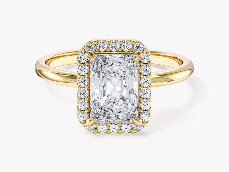 Radiant Halo Lab Grown Diamond Engagement Ring (1.50 CT)