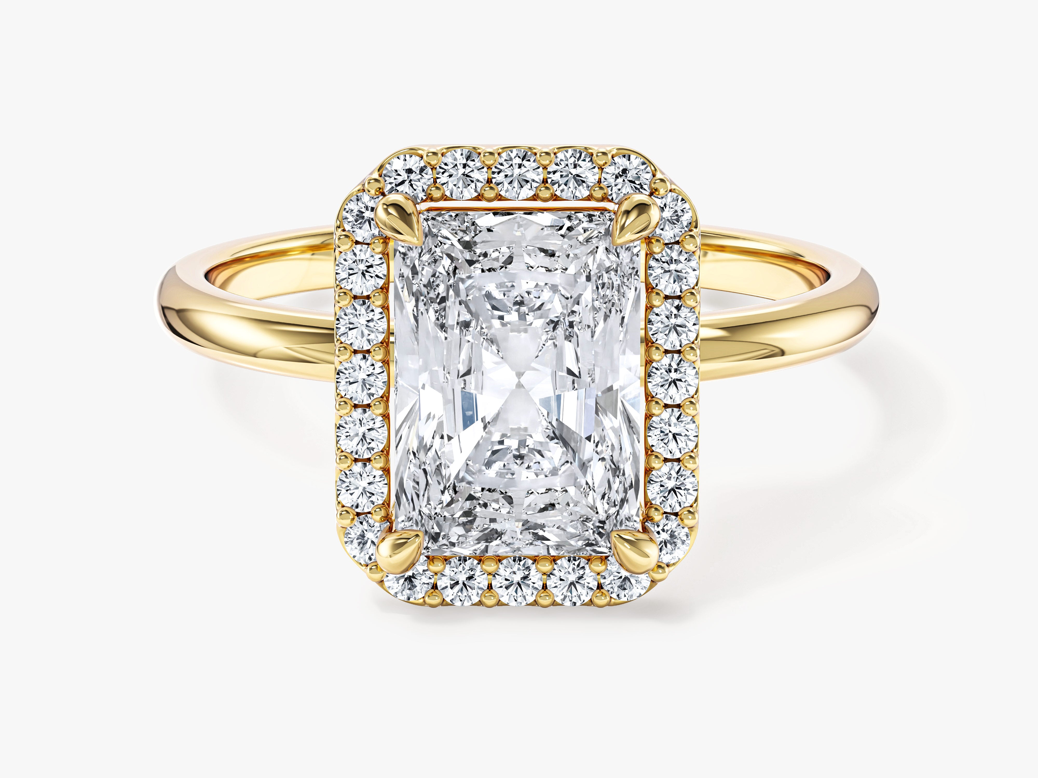 Radiant Halo Moissanite Engagement Ring (2.00 CT)