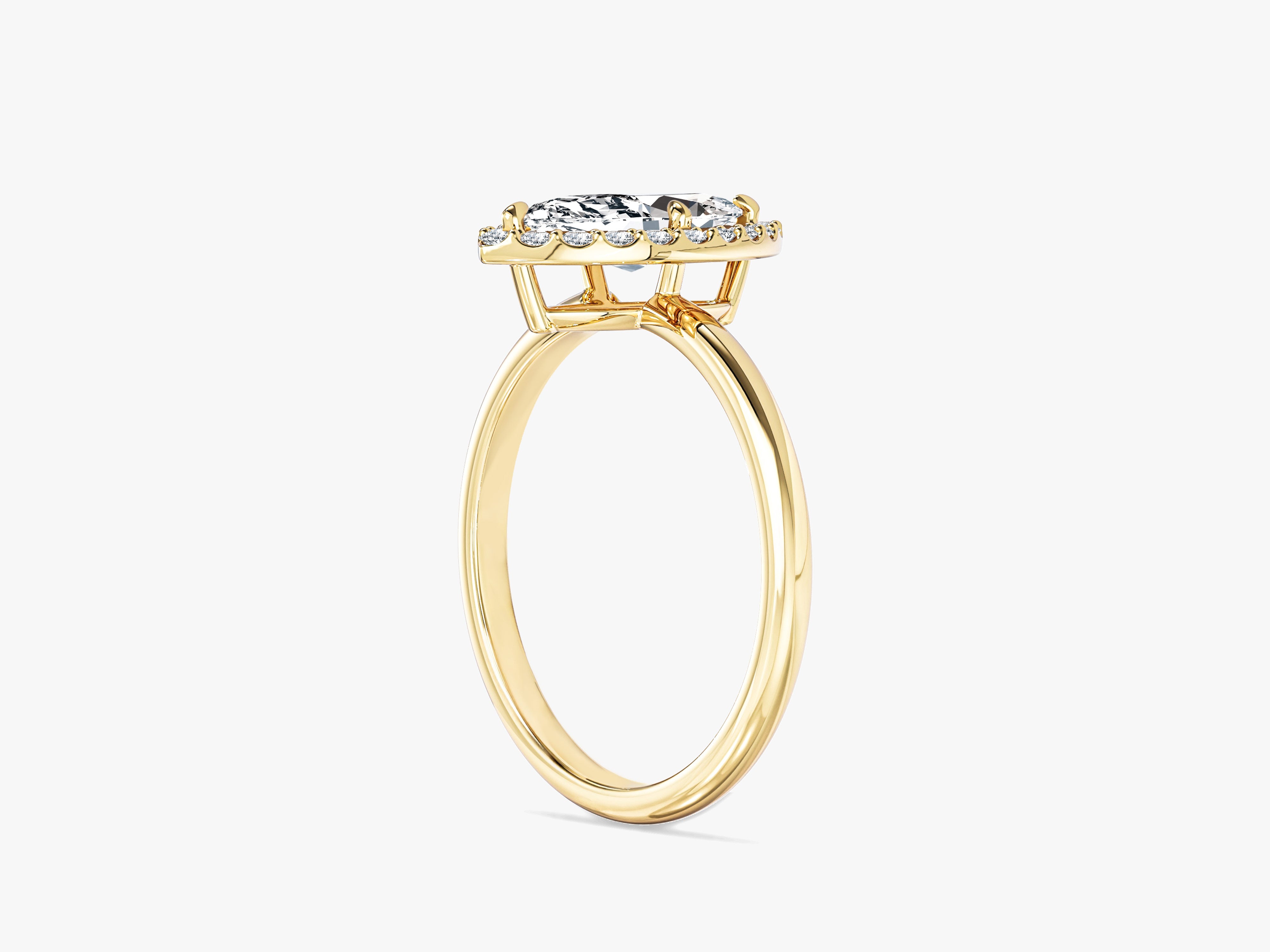 Marquise Halo Moissanite Engagement Ring (1.00 CT)