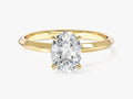 Knife Edge Oval Moissanite Engagement Ring (1.50 CT)
