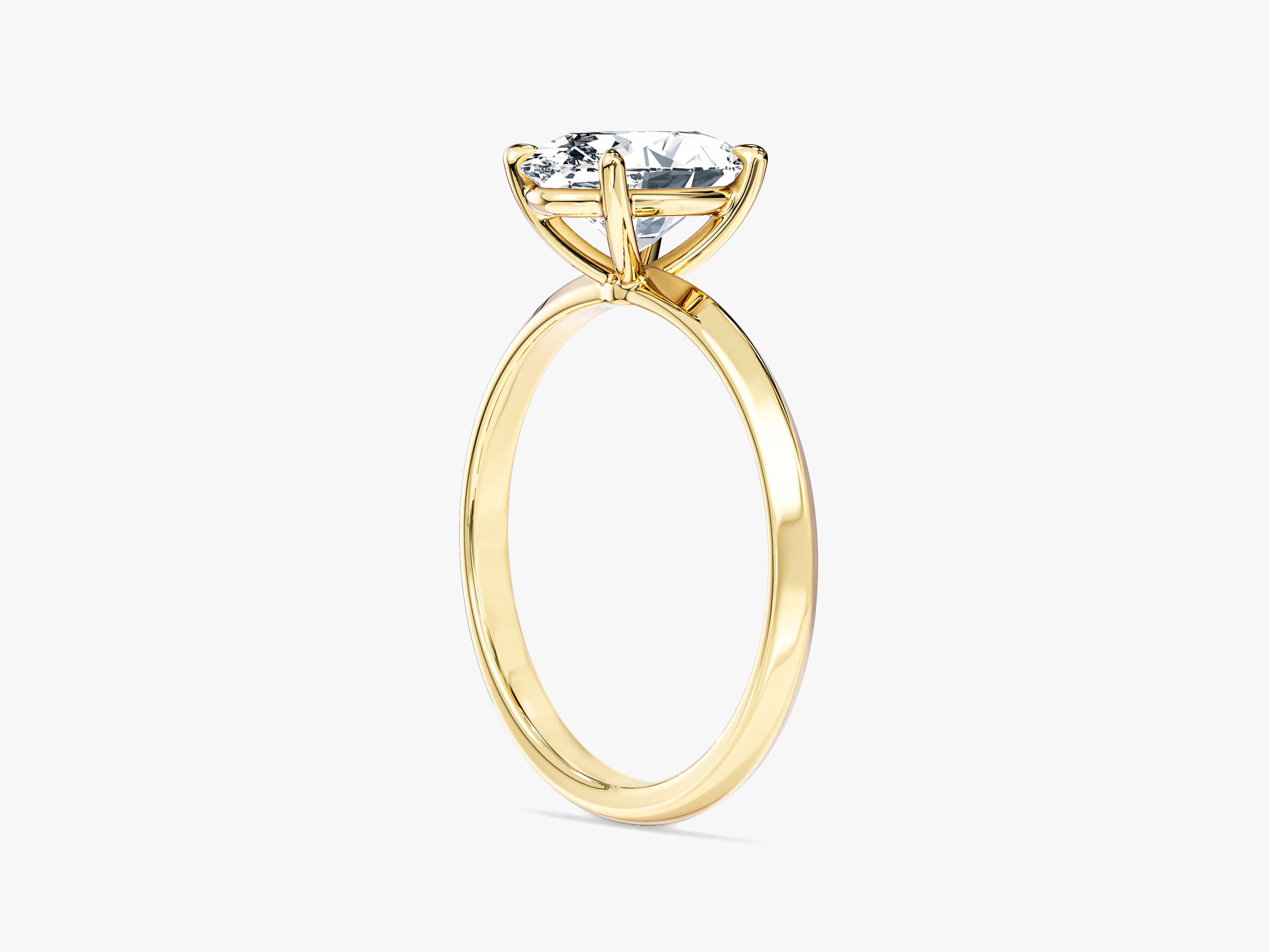 Knife Edge Oval Lab Grown Diamond Engagement Ring (2.00 CT)