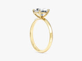 Knife Edge Oval Lab Grown Diamond Engagement Ring (2.00 CT)
