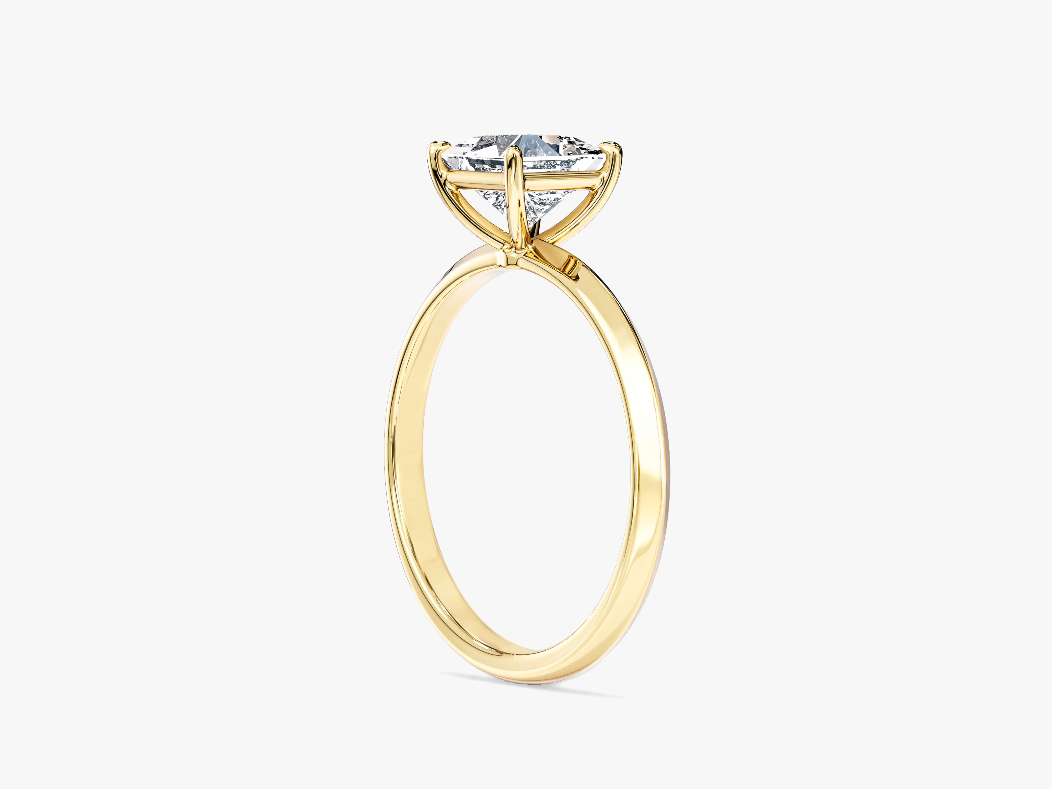 Knife Edge Princess Moissanite Engagement Ring (1.00 CT)