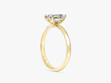 Knife Edge Emerald Lab Grown Diamond Engagement Ring (1.00 CT)