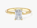Knife Edge Emerald Lab Grown Diamond Engagement Ring (1.00 CT)