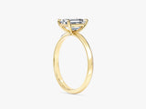 Knife Edge Emerald Lab Grown Diamond Engagement Ring (1.50 CT)