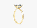 Knife Edge Emerald Moissanite Engagement Ring (2.00 CT)