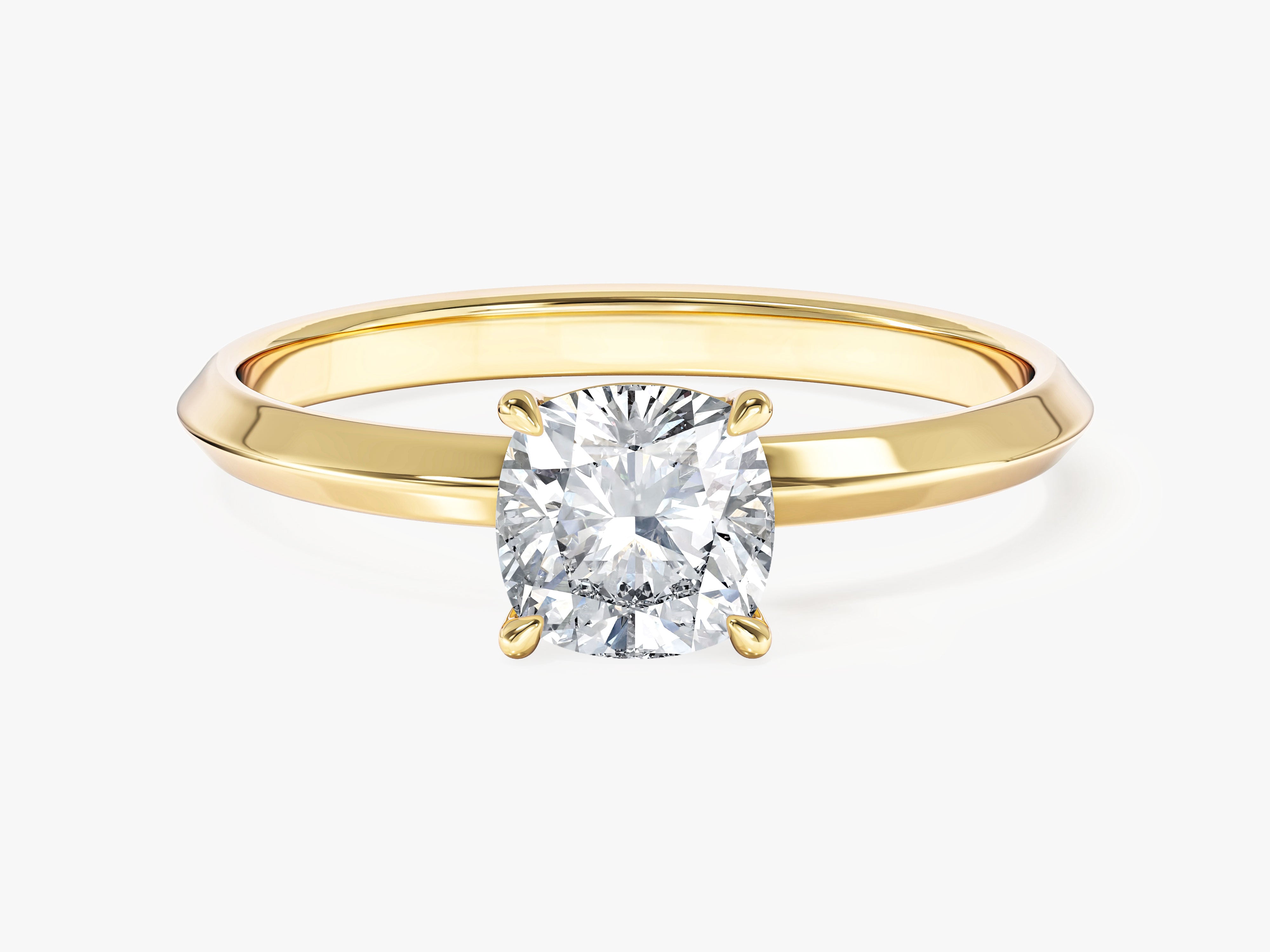 Knife Edge Cushion Lab Grown Diamond Engagement Ring (1.00 CT)