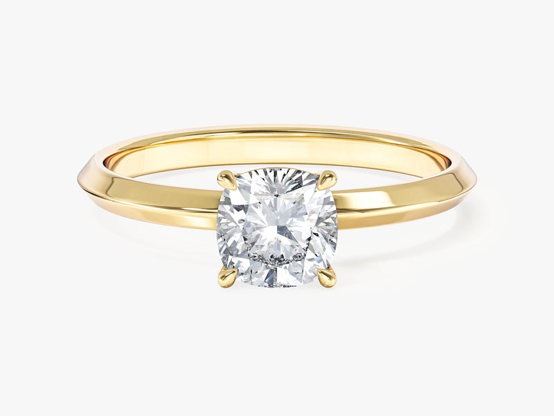 Knife Edge Cushion Lab Grown Diamond Engagement Ring (1.00 CT)