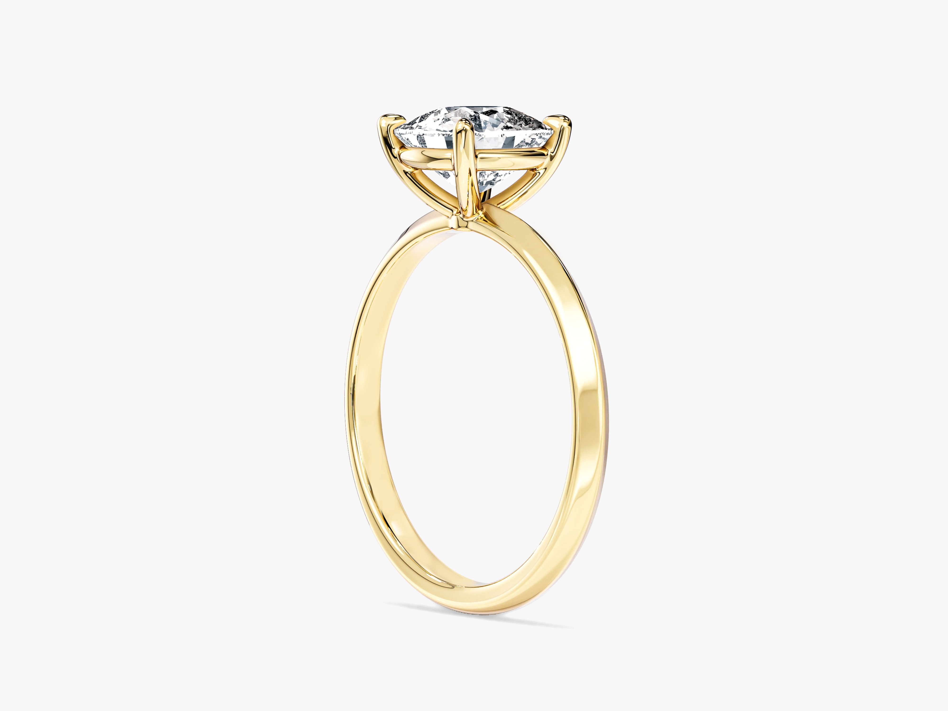 Knife Edge Cushion Moissanite Engagement Ring (2.00 CT)