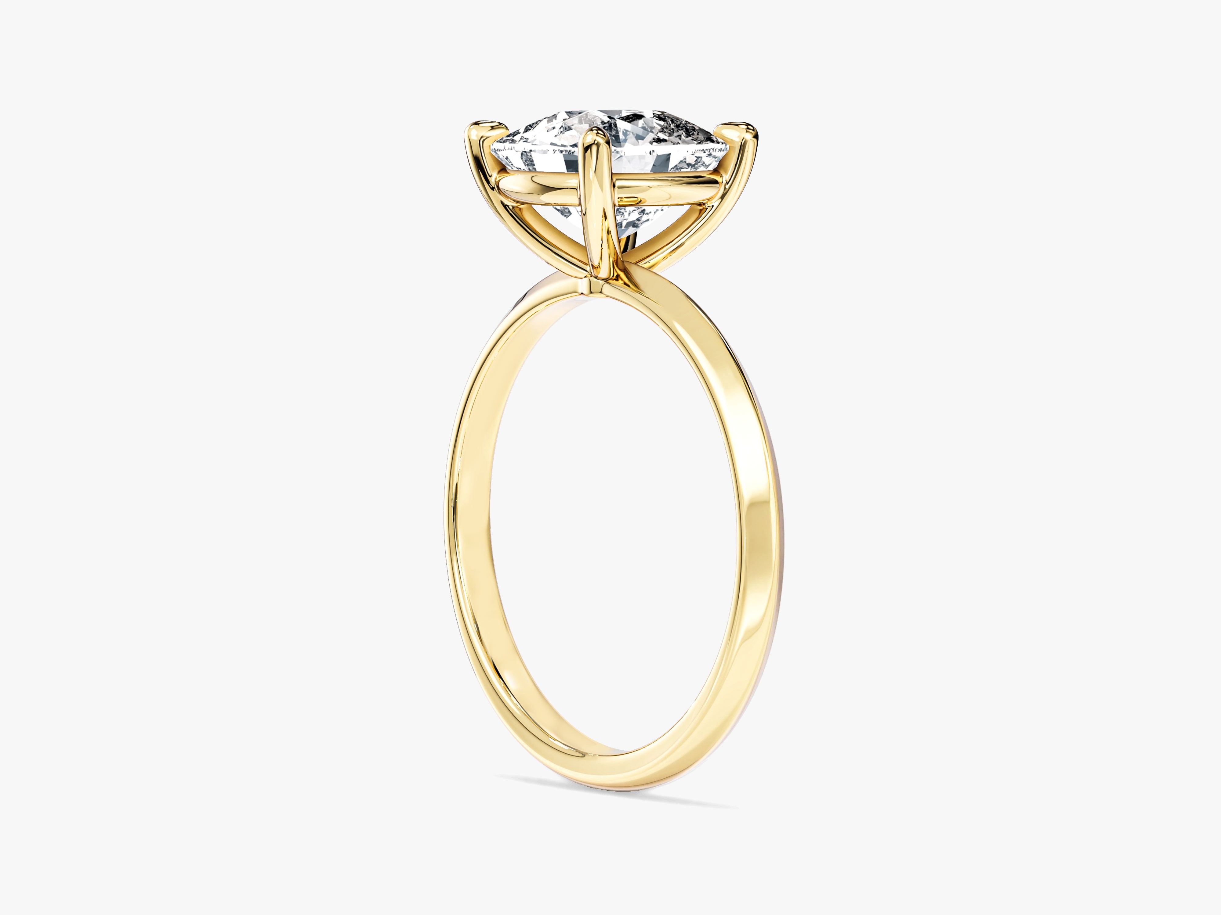 Knife Edge Cushion Lab Grown Diamond Engagement Ring (3.00 CT)