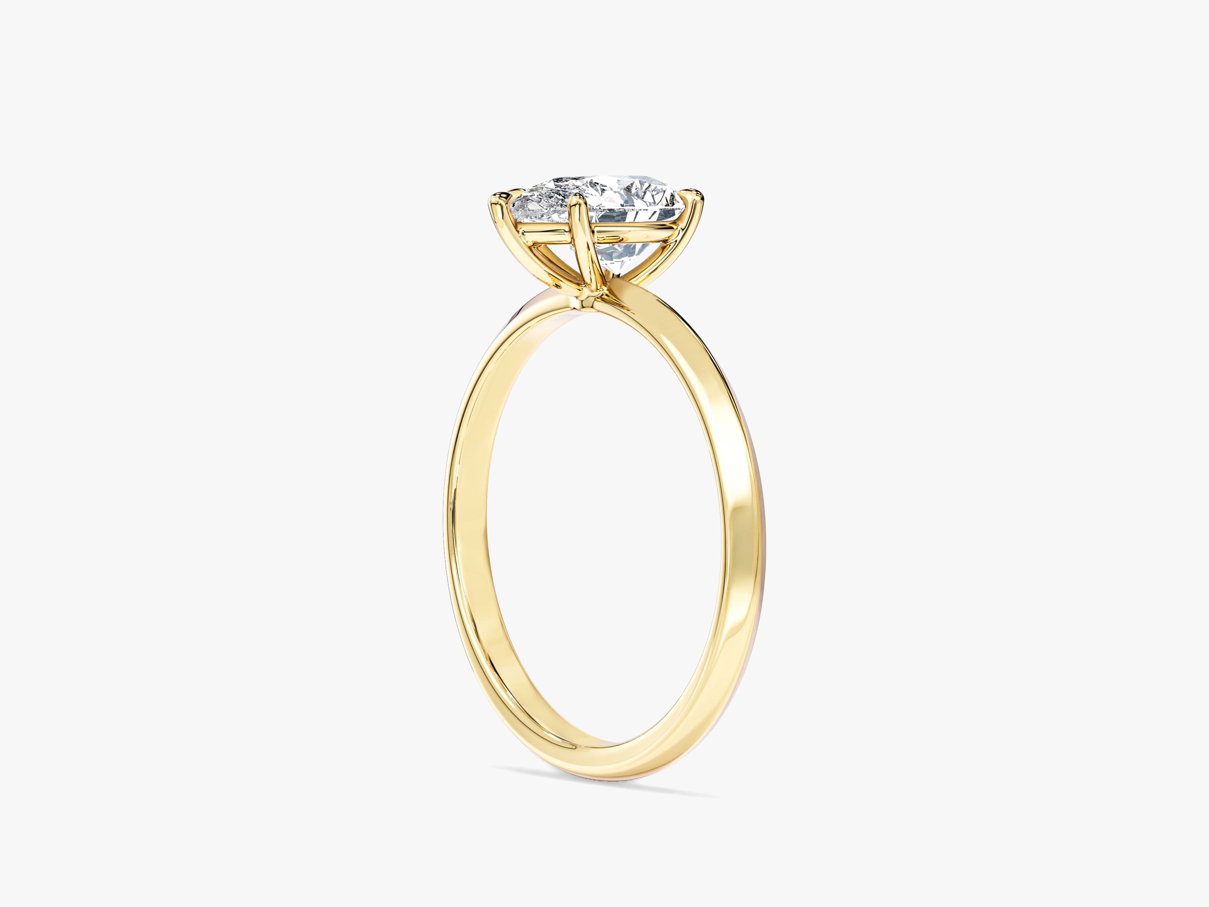 Knife Edge Pear Moissanite Engagement Ring (1.50 CT)