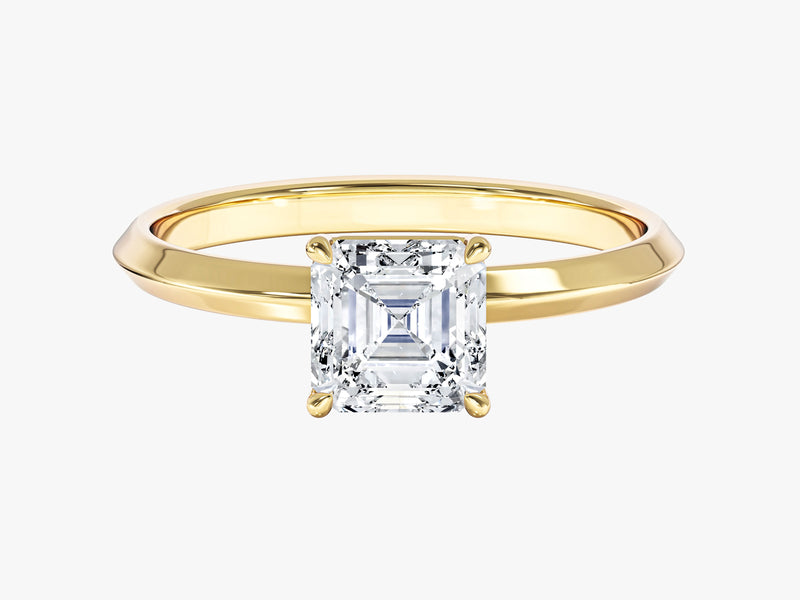 Knife Edge Asscher Lab Grown Diamond Engagement Ring (1.00 CT)