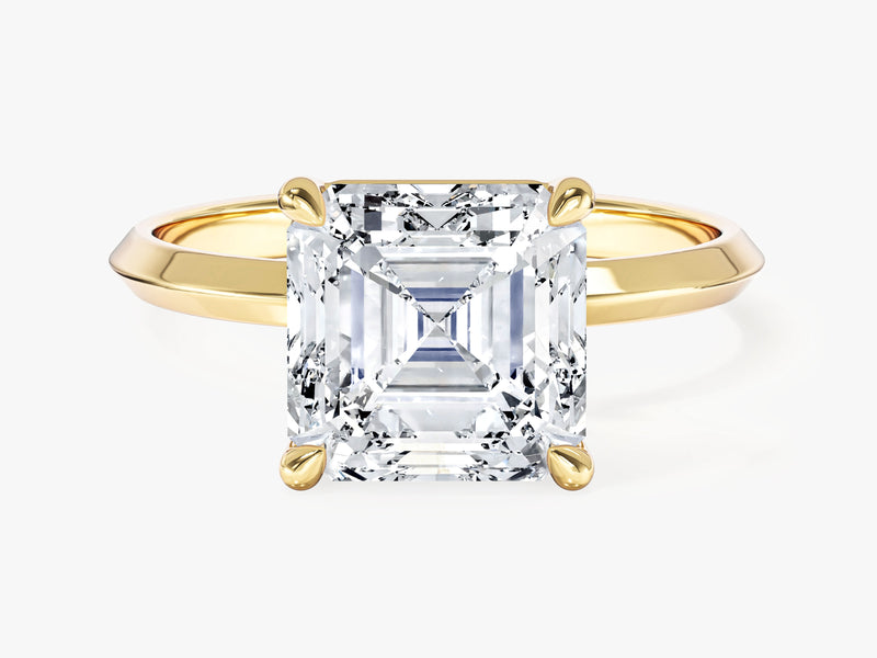 Knife Edge Asscher Lab Grown Diamond Engagement Ring (3.00 CT)
