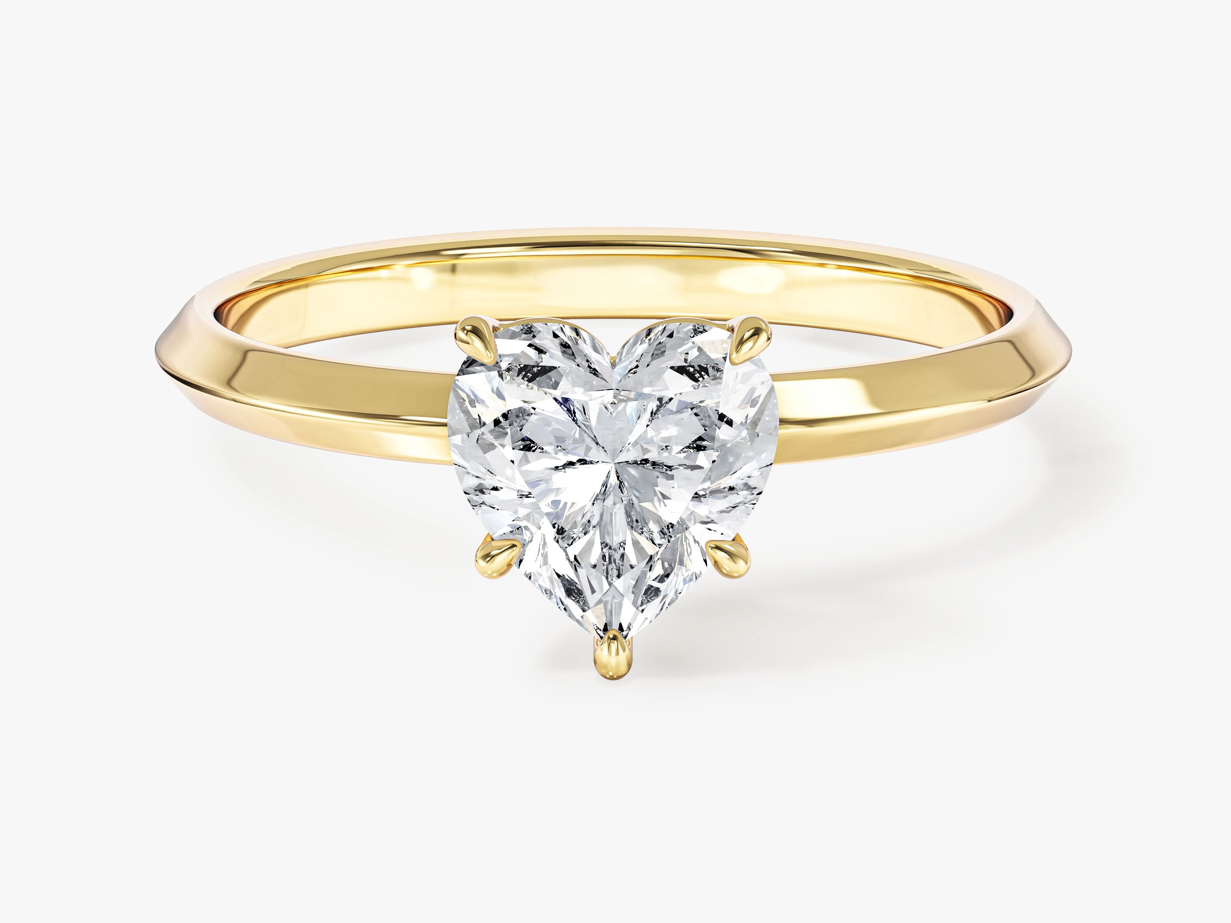 Knife Edge Heart Lab Grown Diamond Engagement Ring (1.00 CT)