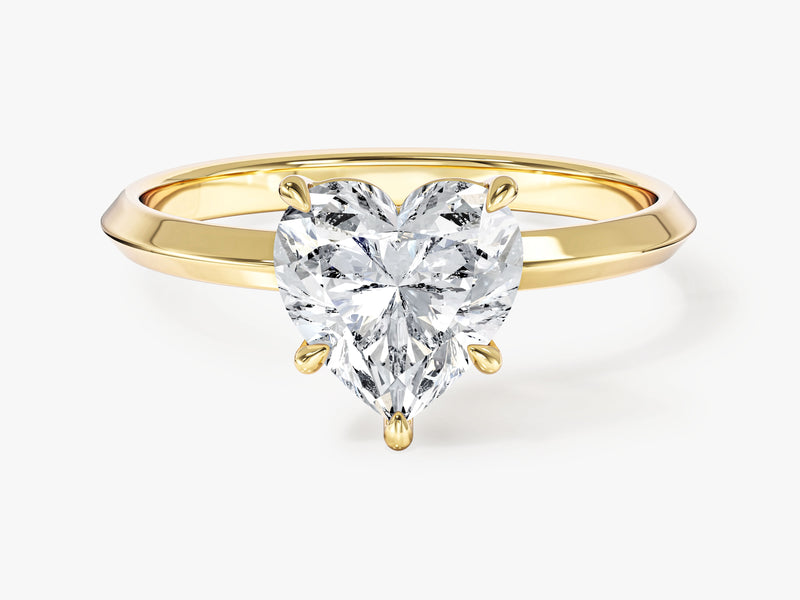 Knife Edge Heart Lab Grown Diamond Engagement Ring (1.50 CT)