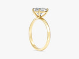 Knife Edge Heart Moissanite Engagement Ring (2.00 CT)