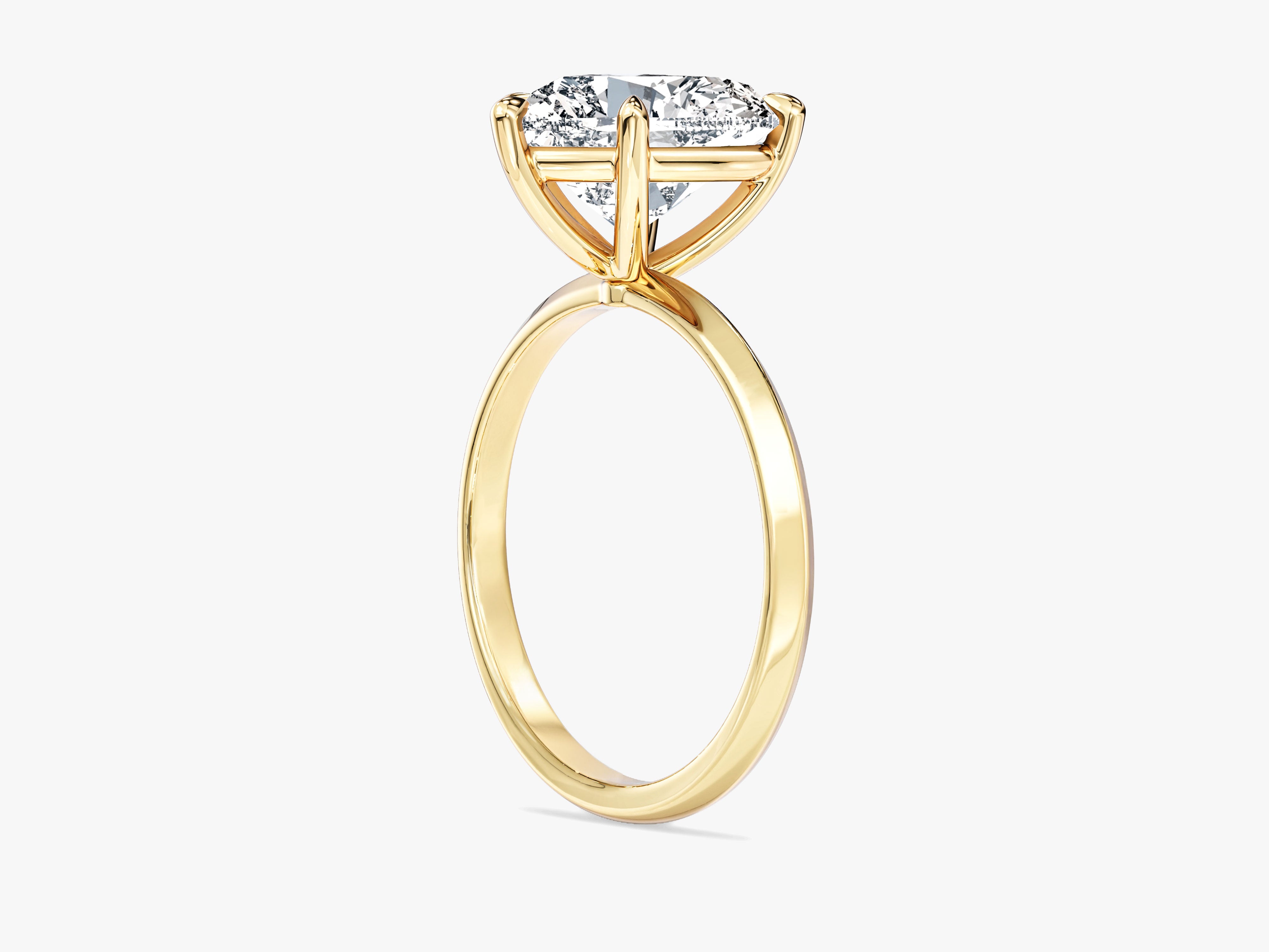 Knife Edge Heart Lab Grown Diamond Engagement Ring (3.00 CT)