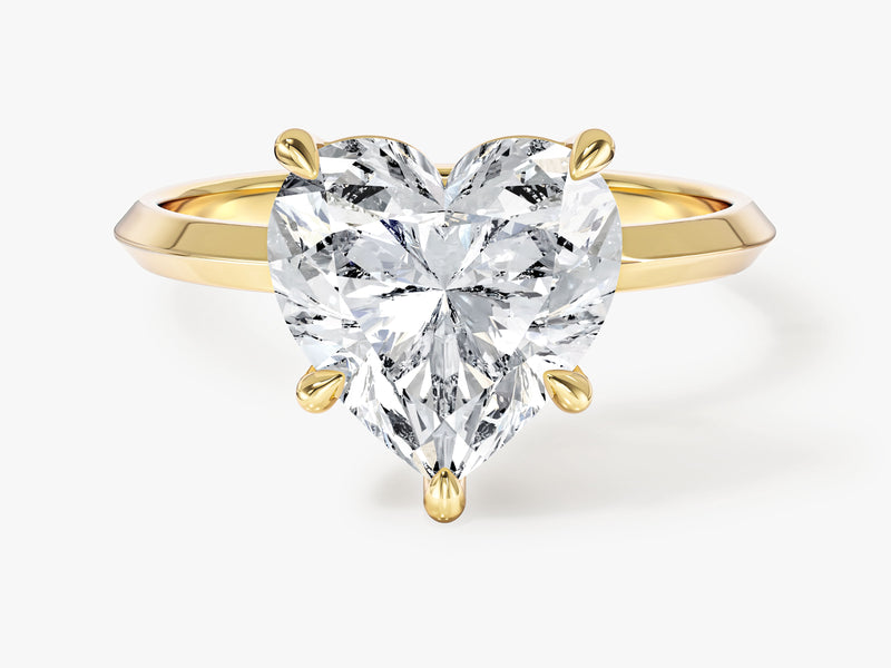 Knife Edge Heart Lab Grown Diamond Engagement Ring (3.00 CT)