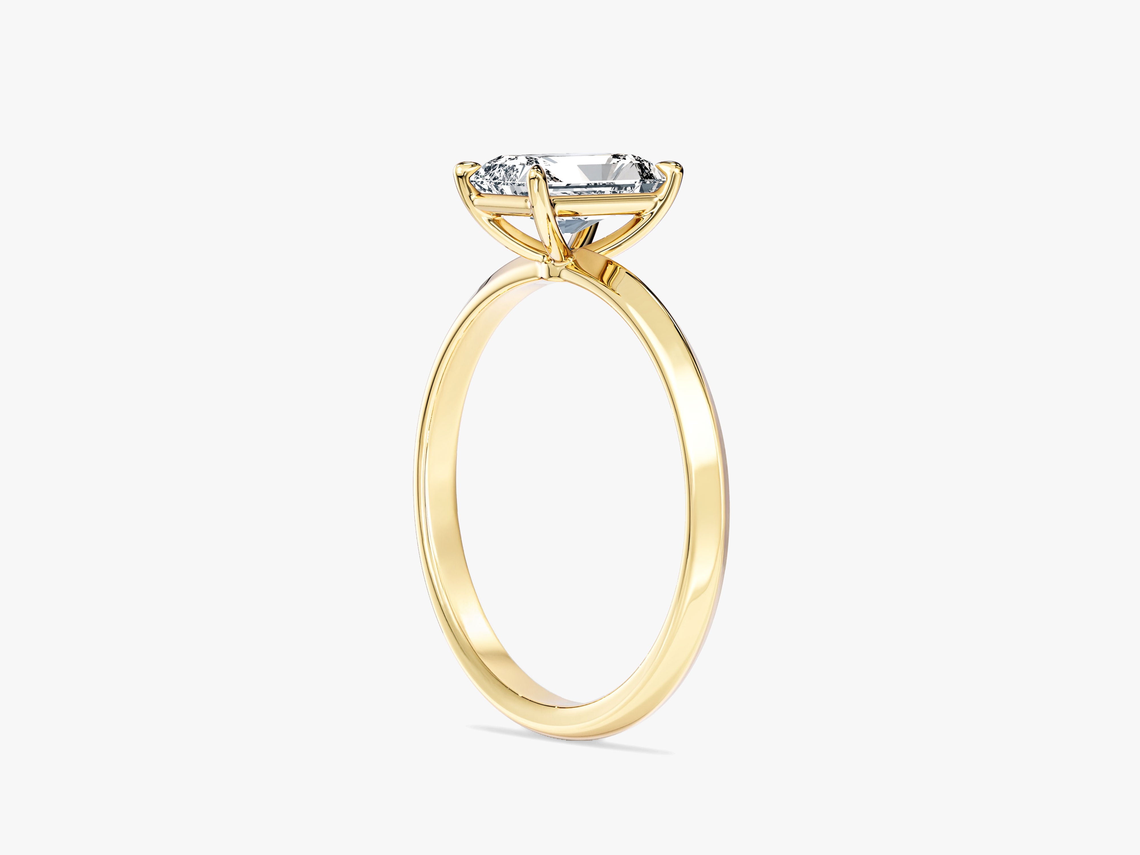 Knife Edge Radiant Moissanite Engagement Ring (1.00 CT)
