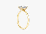 Knife Edge Radiant Moissanite Engagement Ring (1.00 CT)