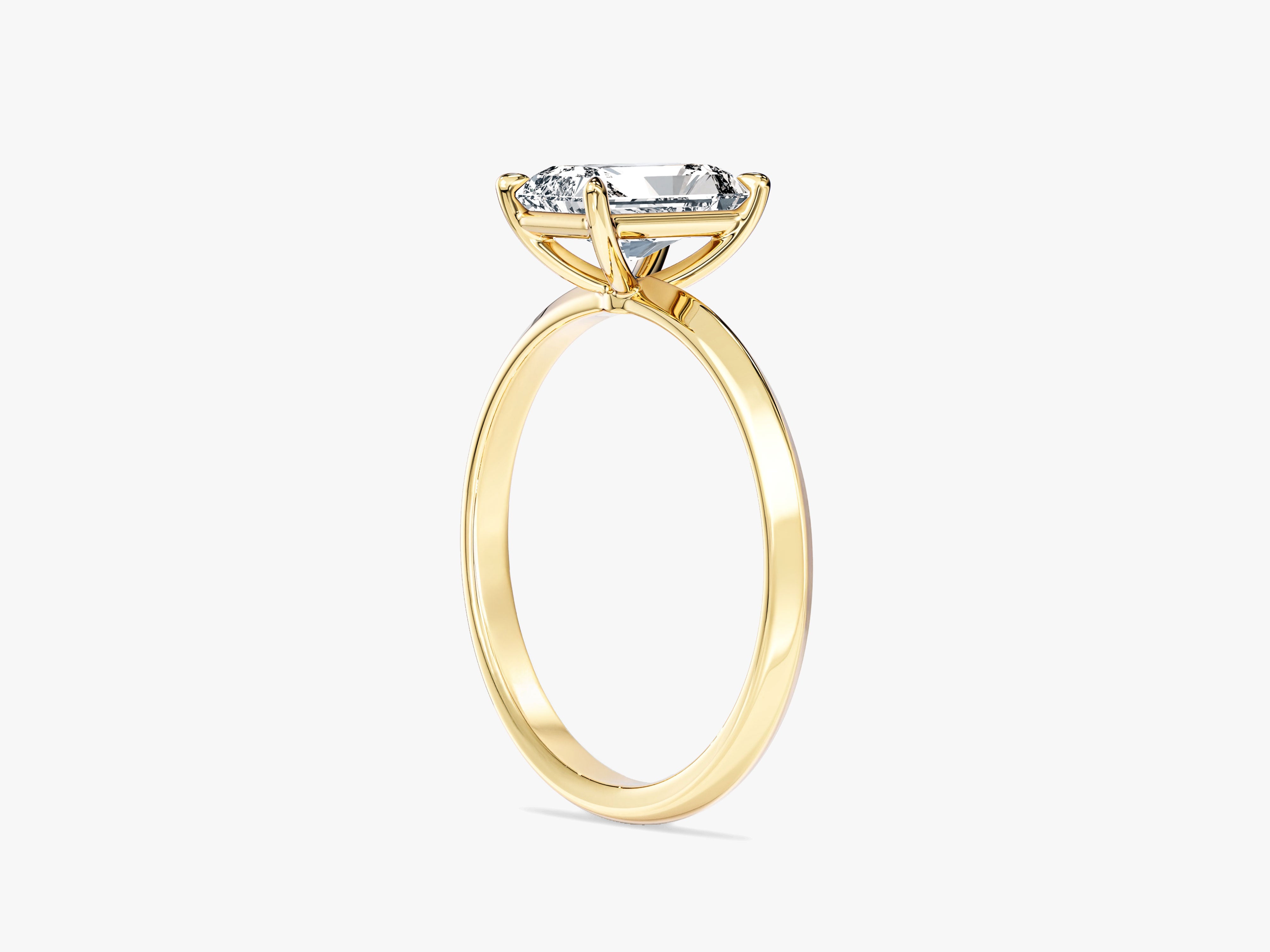 Knife Edge Radiant Moissanite Engagement Ring (1.50 CT)
