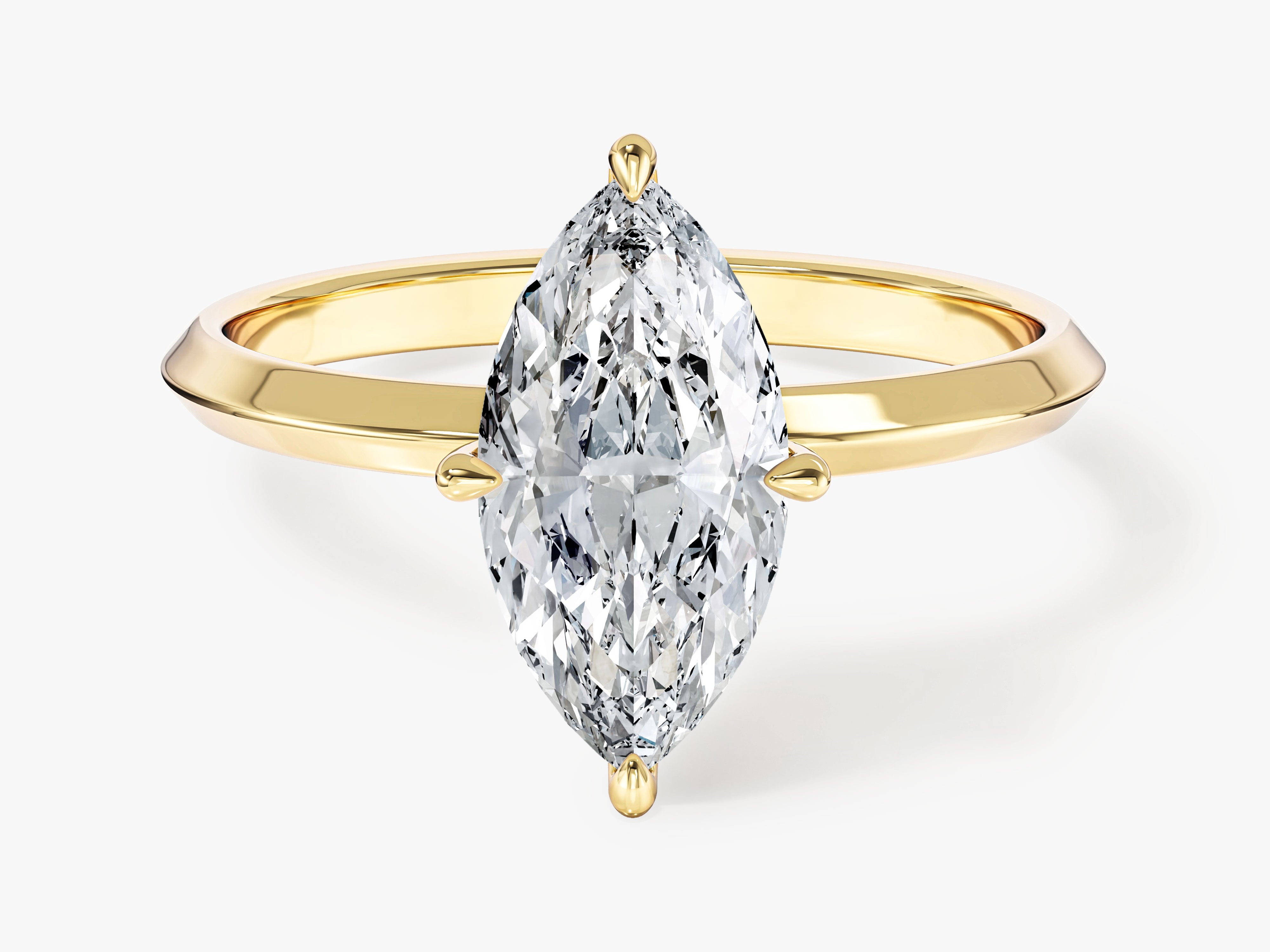 Knife Edge Marquise Moissanite Engagement Ring (1.50 CT)