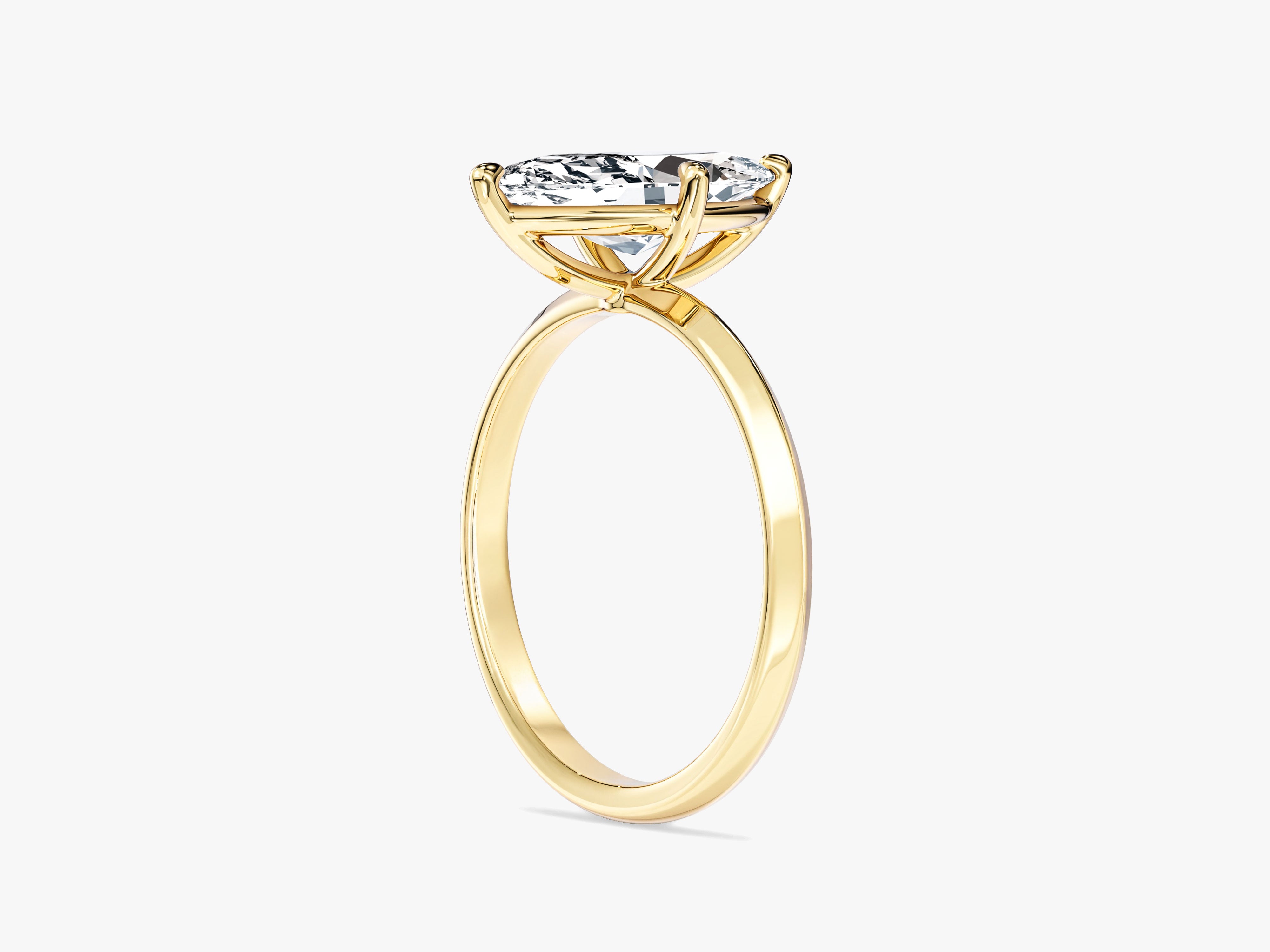 Knife Edge Marquise Moissanite Engagement Ring (2.00 CT)